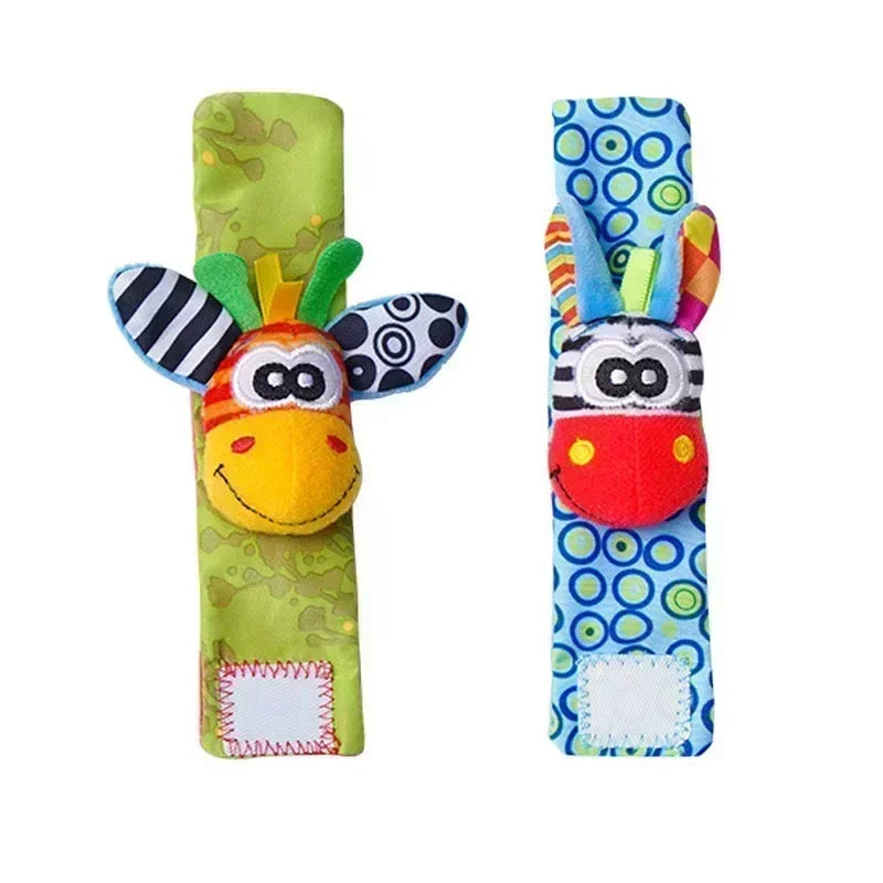 Treasured Cubs Animal Socks Wrist Strap + Rattle